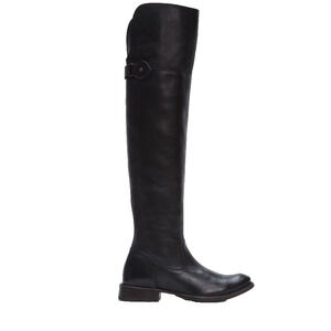 FRYE Shirley OTK Over The Knee Boots Riding Boots Black Leather Tall Pullover 6